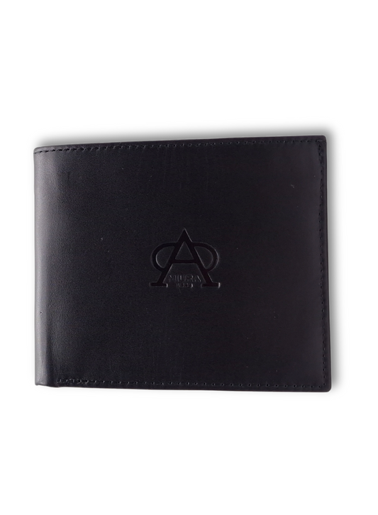 CARTERA CUERO NEGRO HOMBRE MODELO "BARCELONA"